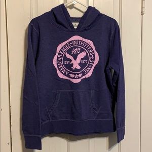 American eagle graphic hoodie with pocket